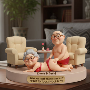 Funny Old Couple Acrylic Plaque - Personalized Gifts For Couples 09OHLU281125