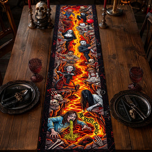 Scary Villain Quilted Table Runner - Personalized Gifts For Halloween 02hulu130826