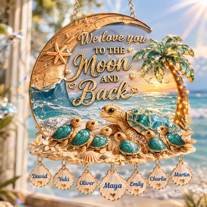 Mother Turtle And Baby Suncatcher - Personalized Gifts For Mom 06TOMG200326