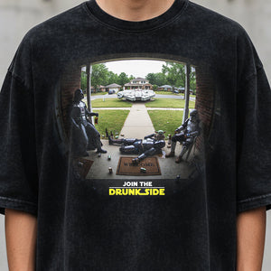 Funny Drunk Side Washed T-Shirt - Gifts For Loved Ones 03kita291225-Homacus
