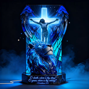 Sacred Jesus Christ & Lion Light Box, Easter Gift For Christians 05qhlu250226