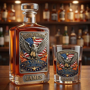 Veteran Decanter Set - Personalized Drinking Gifts For Veteran 03kidt240226