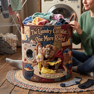 A Little Naughty Together - Personalized Gifts For Couples Quilted Laundry Basket 05OHTN110726