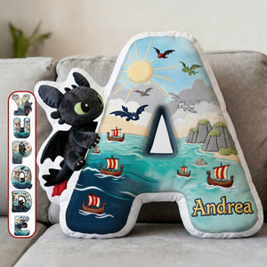 Fantasy World Alphabet Initial Letter Shaped Pillow - Personalized Gifts For Kids & Cuteness Lovers 01qhmg101225