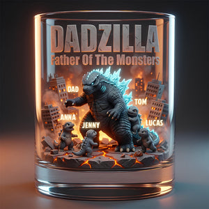 Our Roarsome Dad Round Glass - Personalized Gifts For Dad 02NADT290426