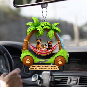 Furry Overlords Hammock Car Ornament - Personalized Gifts For Dog Lovers 04TGLU280725