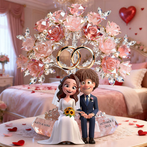 Wedding Couple Acrylic Plaque - Personalized Gifts For Couples 01natn221225