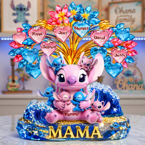Alien Mom and Kids Acrylic Plaque - Personalized Gifts For Mother 05tolu060426