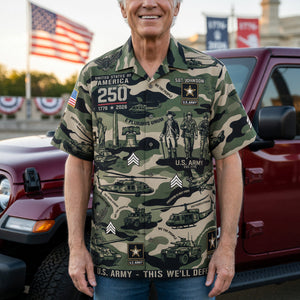 Custom Military Insignia Hawaiian Shirt - Personalized Gifts For Veteran 03QHQN030626