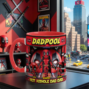 Funny Fighter Dad And Kids Accent Mug - Personalized Gifts For Dads 042ohdh240426