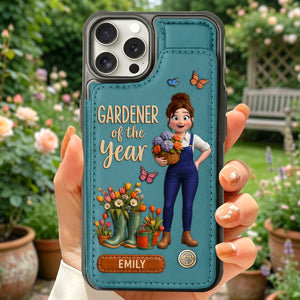 Garden Girl Leather Flip Wallet Phone Case - Personalized Gifts For Garden Lovers 01natn020626