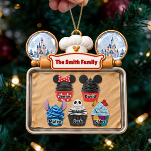 Sweet Family Christmas Cupcakes Ornament - Personalized Gifts For Family 03OHDT080926