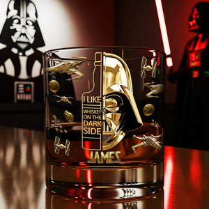 The Dark Side Whiskey Glass - Personalized Gifts For Galaxy Lovers 05hyta200825