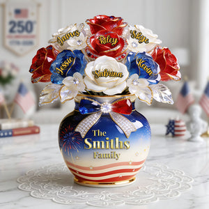Family Flower 250th USA Anniversary Acrylic Plaque - Personalized Gifts For Family 02pgta040526-Homacus