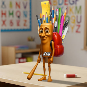 Kid Wooden Pen Holder - Personalized Gifts For Kid 02OHDT260725