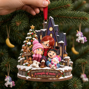 Tied Sisters Acrylic Ornament - Personalized Gifts For Sister 08QHLU221026