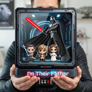 Cosmic Dad And Kids Acrylic Plaque - Personalized Gifts For Dad 042huqn310326