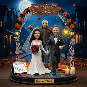 Custom Photo Plaque Personalized Funny Halloween Gifts For Newlywed Couple 03hytn140825