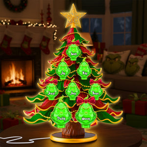 Green Family Tree Light Box - Personalized Gifts For Family 09KILU041125