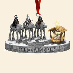 Fun Cosmic Christmas Three Wise Men Ornament - Gifts For Movie Fans 01qhqn101025