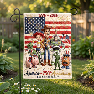Lovely Characters Celebrated America 250th Anniversary Garden Flag - Gifts For Patriots 04nalu020626