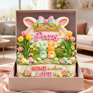 Bunny Peeps Acrylic Plaque - Personalized Gifts For Grandma Easter Day 01tymg170326