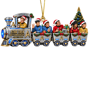 60th Anniversary Universe Train Ornament - Personalized Gifts For Christmas Ornament 11OHQN231026