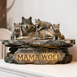 Mama Wolf Protection - Personalized Gifts For Wolf Lovers Acrylic Plaque 03HYDT270126