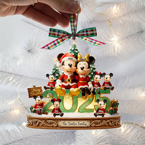 Merry Family Glow Christmas Ornament Personalized Gifts For Family 01PADT111025