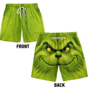Holiday Character Men's Beach Shorts - Personalized Gift For Him 05QHQN210926