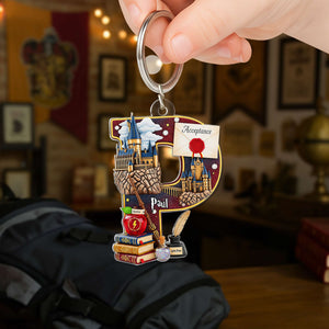 Magical Academy Alphabet Acrylic Keychain - Personalized Gift For Teacher 05OHLU300625