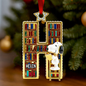 Crystal Alphabet Bookshelf Christmas Ornament Personalized Gifts For Book Lovers 02TGDT061025