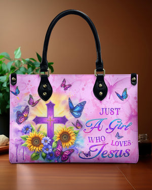 Just A Girl Who Loves Jesus Leather Bag - Gifts For Jesus Lovers 04acxn220425
