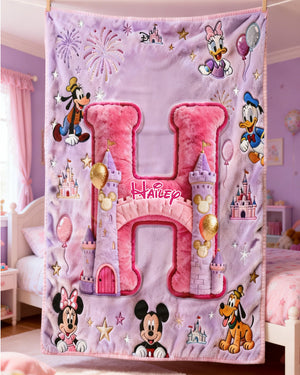 Lovely Alphabet Initial Letters Blanket - Personalized Gifts 04namg300126