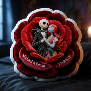 Dark Love In Bloom Pillow - Personalized Gift For Couples 03TTTA201026