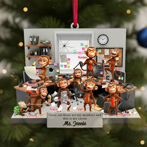 Funny Coworker Monkey Acrylic Ornament - Personalized Gifts For Boss 06kimg191125