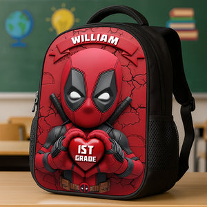 Red Warrior Themed School Bag - Personalized Gifts For Kids 04ohqn050825