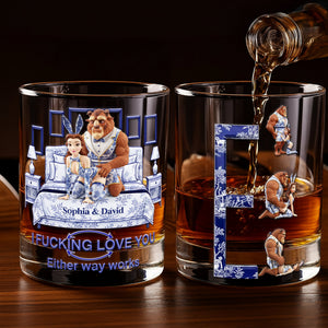 Wild Romance Couple Round Glass - Personalized Gifts For Couples 06OHLU201125