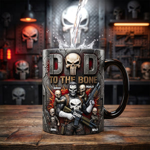 Skull Dad Magic Coffee Mug - Personalized Gifts For Dad 01hudh130526