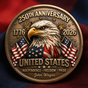250 Years Of Pride Metal Coin - Personalized Anniversary Gifts 04PGDT020326