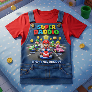 Retro Game Dad and Kids Shirt - Personalized Gifts For Dad 02naqn060526