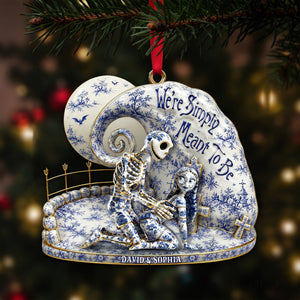 Naughty Couple Toile de Jouy Christmas Ornament - Personalized Gifts For Couple 01ohlu210826