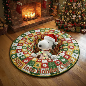 Personalized Christmas Gifts For Cartoon Lover Quilted Round Mat 03tgmg011025