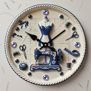 Sewing Room Hanging Wall Clock Personalized Gifts For Sewers 05PADT231225