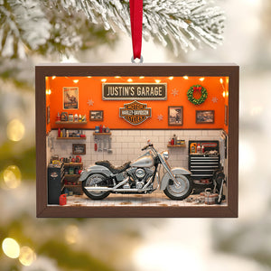 Personalized Gifts For Bikers Garage Christmas Ornament 01natn111025