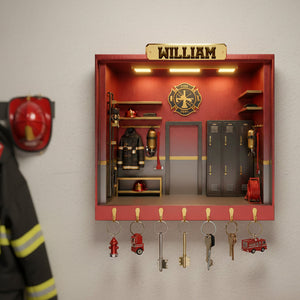 Firefighter Cabinet Acrylic Key Hanger - Personalized Gifts For Firefighters 03kimg111225