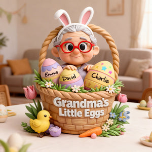 Grandma’s Little Eggs Easter Plaque - Personalized Gift For Grandma 06HULU100226