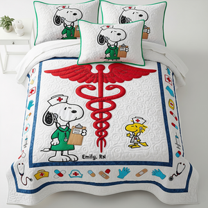 Nurse Quilt Bed Set, Personalized Gifts For Nurse 02QHPU180725