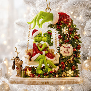 Kissing Couple Christmas Ornament - Personalized Gifts For Couple 02padt310826