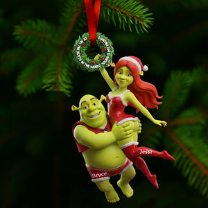 Joyful Green Couple Ornament - Personalized Gifts For Couples  02OHLU071025